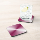 ピンクパープルカラーエレガントカスタムテンプレート コースター (右側)