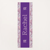 ピンクパープルクォーツトレンディークールシンプルモノグラム ヨガマット (正面)