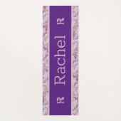 ピンクパープルクォーツトレンディークールシンプルモノグラム ヨガマット (裏面)