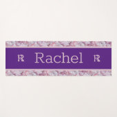 ピンクパープルクォーツトレンディークールシンプルモノグラム ヨガマット (正面(横))