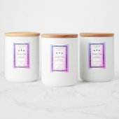 ピンクパープルグラデーショングリッタースパーク製品ラベル フードラベル (ボトル)