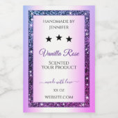 ピンクパープルグラデーショングリッタースパーク製品ラベル フードラベル (シングルラベル)