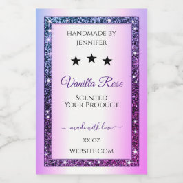 ピンクパープルグラデーショングリッタースパーク製品ラベル フードラベル