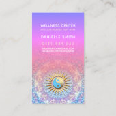 ピンクパープルグラデーション陰陽ホリスティック名刺 名刺 (裏面)