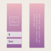 ピンクパープルグラデーションDIY価格つるラベル (正面&裏面)
