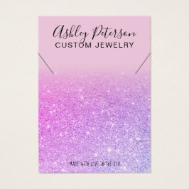 ピンクパープルグリッターシックなネックレスディスプレイ