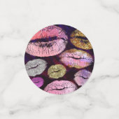 ピンクパープルグリッタースパークルグラムバースデーパーティー コンフェッティ (スモール正面)