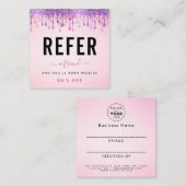 ピンクパープルグリッタードリップロゴ&ブランド名 紹介カード (正面/裏面)