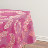 ピンクパープルグリッターヒョウアニマルプリントグラデーション テーブルクロス (インサイチュ)
