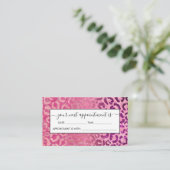 ピンクパープルグリッターヒョウアニマルプリントグラデーション 予約カード (スタンド正面)