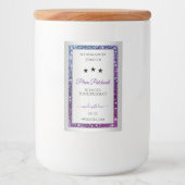 ピンクパープルグリッター銀製品包装ラベル フードラベル (正面)