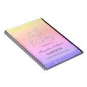 ピンクパープルグリッター40thバースデーゲストブック ノートブック (右側)