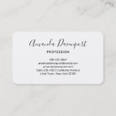 ピンクパープルグリーンウォーター色のフローラ縁ど 名刺 (裏面)