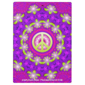ピンクパープルグリーングローピースエナジーマンダラ クリップボード (裏面)