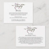 ピンクパープルグリーンフローラ詳細エンクロージャカード エンクロージャーカード (正面/裏面)