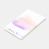 ピンクパープルゴールデンブラシストローク名スクリプト ポストイット (アングル)