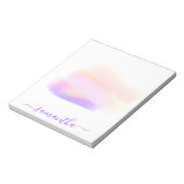 ピンクパープルゴールデンブラッシュストローク芸術的クリエイティブ ノートパッド (回転)