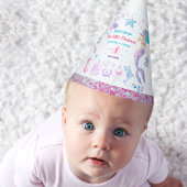 ピンクパープルザシーガールマーメイド誕生日 パーティーハット