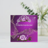 ピンクパープルシルバーバラキンセアニェラ15日 招待状 (スタンド正面)