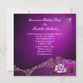 ピンクパープルシルバーバラキンセアニェラ15日 招待状 (裏面)