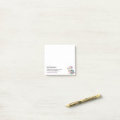 ピンクパープルジャニカルブランディング清掃 ポストイット (デスク上)