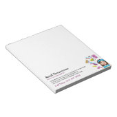 ピンクパープルジャニクルカートゥーンクリーニングマーケティング ノートパッド (アングル)