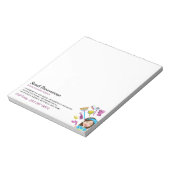 ピンクパープルジャニクルカートゥーンクリーニングマーケティング ノートパッド (回転)