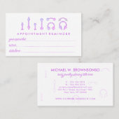 ピンクパープルジュエリーアポイントメントピアシング 名刺 (正面/裏面)