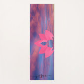 ピンクパープルスカイブッダロータスカスタム ヨガマット (正面)