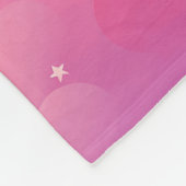 ピンクパープルスターカスタムズの写真と名前引用文の少女 フリースブランケット (角)