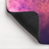 ピンクパープルスターリースカイコズミック銀河系スカイファイアグロー マウスパッド (コーナー)