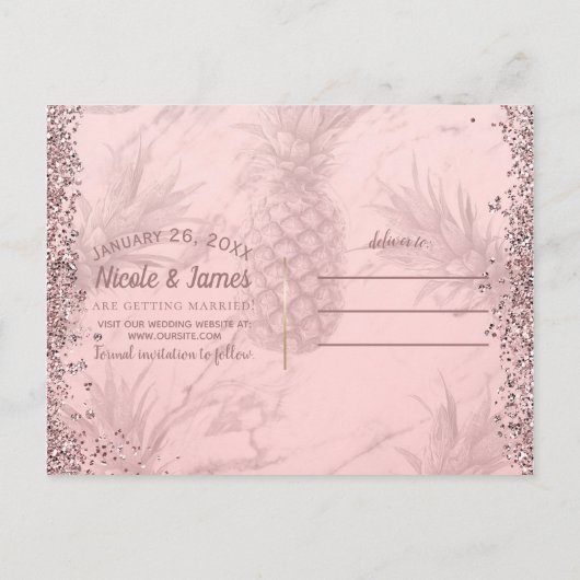 ピンクパープルスターリースカイコズミック銀河系保存日 案内ポストカード (裏面)