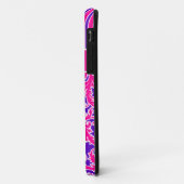 ピンクパープルストライプのホワイトダマスク2 iPhone 5ケース Case-Mate iPhoneケース (裏面/左)