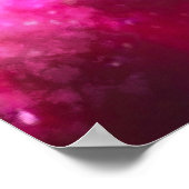 ピンクパープルスパイラル銀河系ポスター ポスター (角)