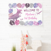 ピンクパープルスリーレックスガールディオナース誕生日 横断幕 (インサイチュ)