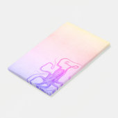 ピンクパープルタコグラデーションスチームパンク海 ポストイット (アングル)