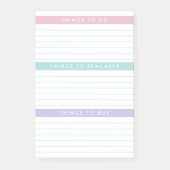 ピンクパープルターコイズ3カテゴリ毎日 ポストイット (正面)