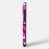 ピンクパープルダリアの花 iPhoneケース (左側面)