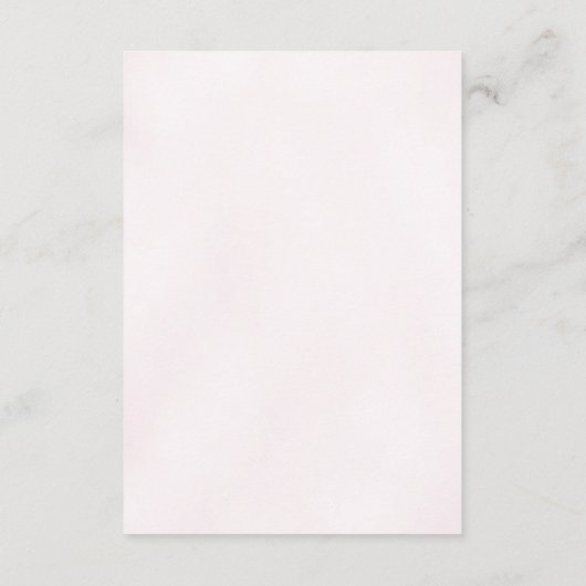 ピンクパープルダリアガールベビーシャワーレジストリ エンクロージャーカード (裏面)