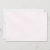 ピンクパープルダリアガールベビーシャワー サンキューカード (裏面)