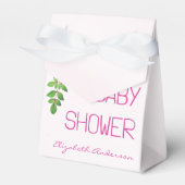 ピンクパープルダリアガールベビーシャワー フェイバーボックス (正面サイド)