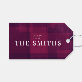 ピンクパープルチョーククリスマスホリデーギフトラベル ギフトタグ