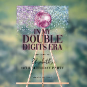 ピンクパープルディスコ2桁誕生日へようこそ アクリルサイン (ニュートラル)