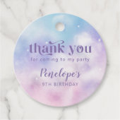 ピンクパープルドリーミースカイバースデーパーティー フェイバータグ (正面)