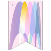 ピンクパープルハッピーバースデーバナーアゲハチョウ バンティングフラッグ (第1の旗)