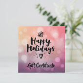 ピンクパープルハッピーホリデーズギフト券 (スタンド正面)