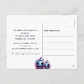 ピンクパープルハロウィーンスプコクタキュラパーティー シーズンポストカード (裏面)