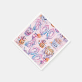 ピンクパープルハロウィーンブウォーター色 スタンダードカクテルナプキン (角)