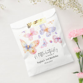 ピンクパープルバタフライガールオールエイジ誕生日 フェイバーバッグ