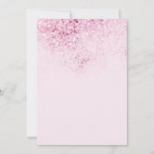 ピンクパープルバタフライガールファースト誕生日パーティー 招待状 (裏面)